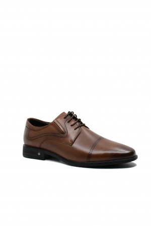Pantofi maro eleganți Eldemas din piele naturală FNX7065-844