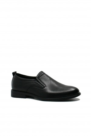 Pantofi bărbați Mels, fără șiret, negri, din piele naturală FNX999566