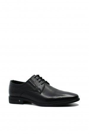 Pantofi negri eleganți Eldemas din piele naturală FNX7065-844